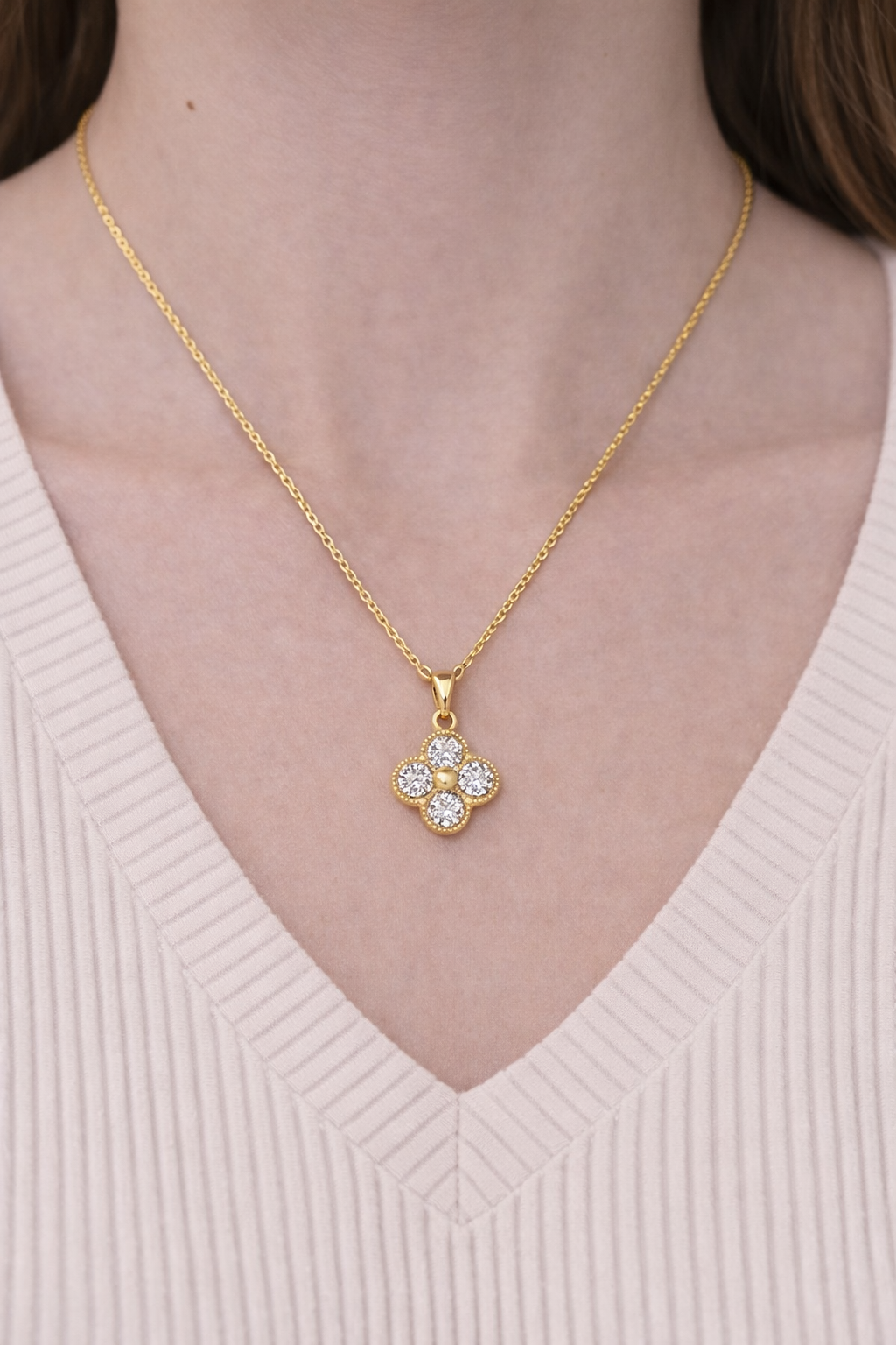 Nerezový náhrdelník Crystal