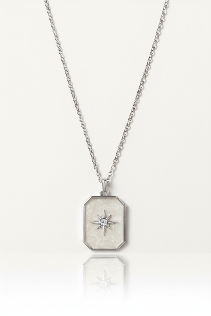 Nerezový stříbrný náhrdelník North Star