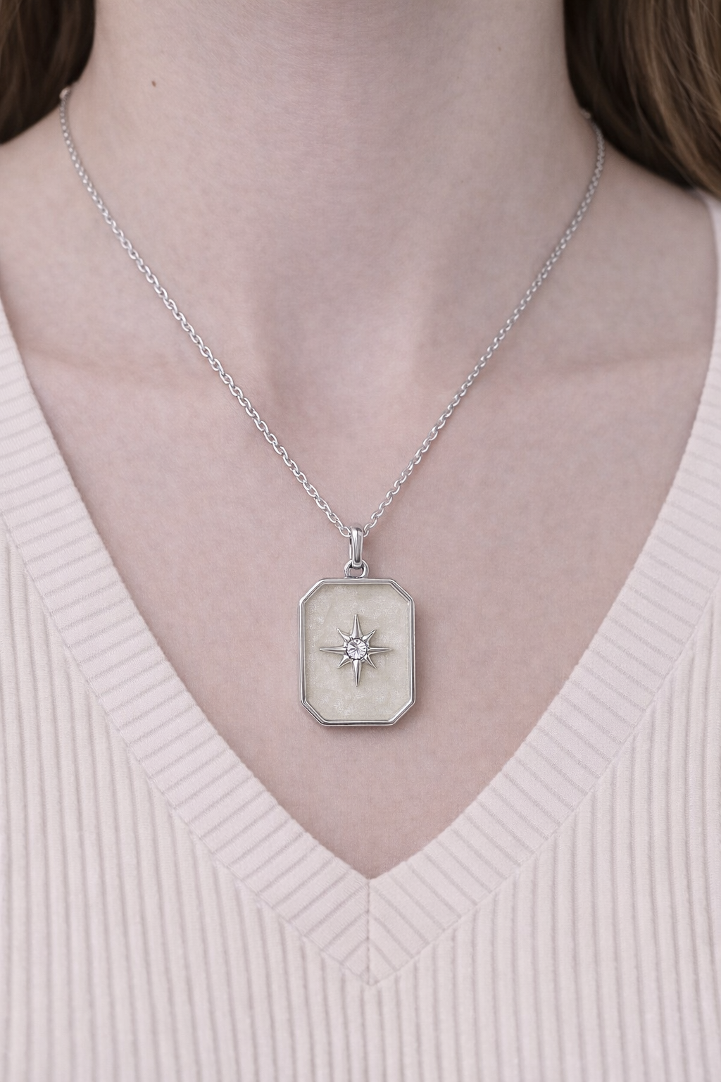 Nerezový stříbrný náhrdelník North Star