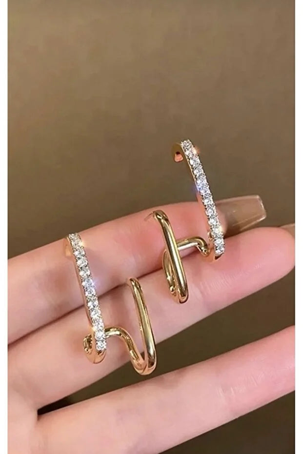 Elegantní třpytivé zirkonové náušnice